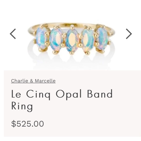 Charlie and Marcelle 14k yellow gold opal ring, size 7 - Picture 9 of 11